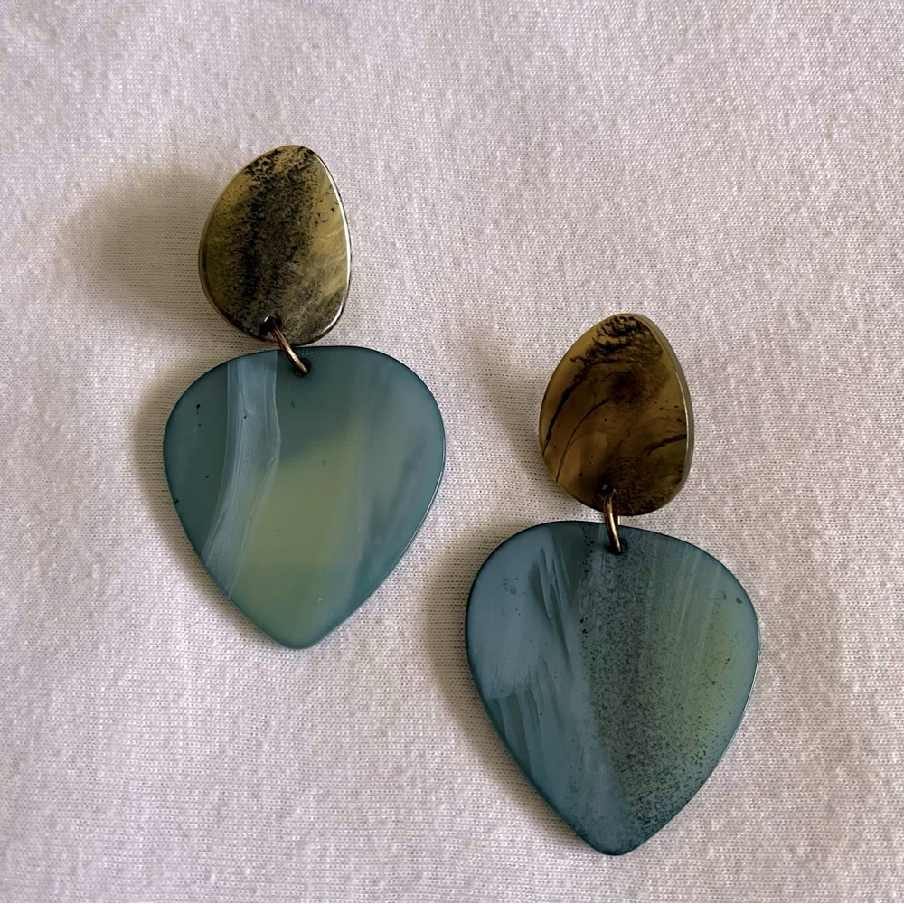 Vintage style acetate earrings